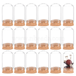 30Pcs Glass Dome Cloche Cover, Bell Jar, with Cork Base, For Doll House Container, Dried Flower Display Decoration, Clear, 30x57mm(AJEW-BC0002-14A)