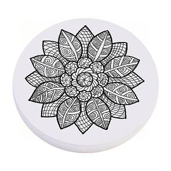 Painting Paper, Calligraphy Paper, Round, White, 25x0.03cm