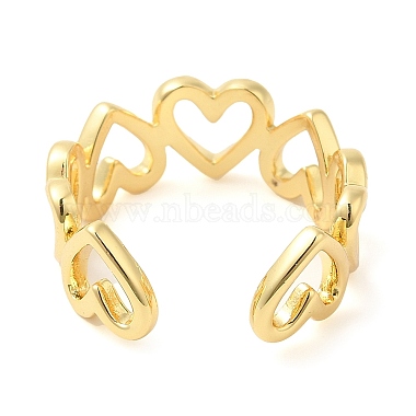Rack Plating Brass Open Cuff Ring  for Women(RJEW-Q770-30G)-2
