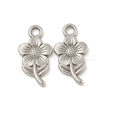 Stainless Steel Color Flower 304 Stainless Steel Pendants