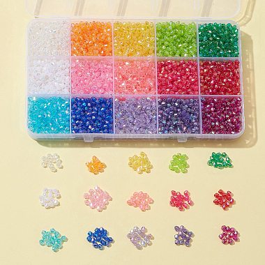 4200Pcs 15 Colors Bicone AB Color Plated Eco-Friendly Transparent Acrylic Beads(TACR-FS0001-25)-8