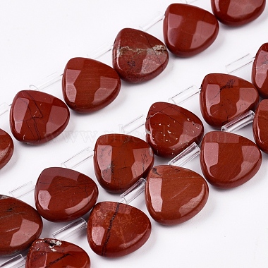 13mm Teardrop Red Jasper Beads