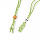 Adjustable Braided Waxed Cord Macrame Pouch Necklace Making(MAK-WH0009-02I)-2