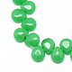 Natural White Jade Pendant Beads Strands(G-T005-11)-1