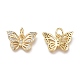 Brass Micro Pave Clear Cubic Zirconia Charms(X-ZIRC-Q024-11G)-2