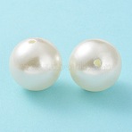 Imitated Pearl Acrylic Beads, Round, Creamy White, 30mm, Hole: 3.5mm, about 35pcs/500g(PACR-30D-12)