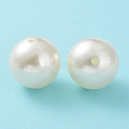 Imitated Pearl Acrylic Beads, Round, Creamy White, 30mm, Hole: 3.5mm, about 35pcs/500g(PACR-30D-12)