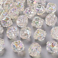 Transparent Acrylic Beads, AB Color, Flower, Clear, 18x16.5mm, Hole: 2.5mm, about 228pcs/500g(TACR-S154-31C-205)