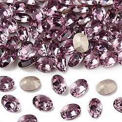 Preciosa&reg MAXIMA Crystal Fancy Stones, Czech Crystal, 435 12 601 Oval, Dura Foiling, 20020 Light Amethyst, 8x6mm(X-PRC-FF8-20020)