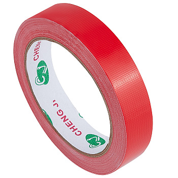 PE & Gauze Adhesive Tapes for Fixing Carpet, Bookbinding Repair Cloth Tape, Red, 2cm, about 20m/roll