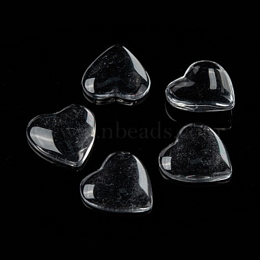 Transparent Glass Heart Cabochons(X-GGLA-R021-20mm)-6