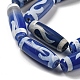 Blue Tibetan Style dZi Beads Strands(TDZI-NH0001-B07-01)-4