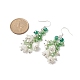 Shell Pearl & Plastic & Glass Flower Dangle Earrings(EJEW-TA00193)-4