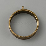 Tibetan Style Alloy Open Back Bezel Pendants, for DIY UV Resin, Epoxy Resin, Pressed Flower Jewelry, Ring, Antique Bronze, 33~33.5x29x7.5mm, Hole: 2.5~3mm, Inner Diameter: 26mm(FIND-WH0152-220AB)