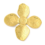 Ion Plating(IP) 304 Stainless Steel Pendants, Flower Charm, Real 18K Gold Plated, 44x41x2mm, Hole: 1mm(STAS-D194-04G)