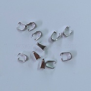 Stainless Steel Snap on Bails, Stainless Steel Color, 9.3x7x4.5mm(STAS-WH0033-07P)