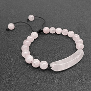 Natural Rose Quartz Bead Braided Bead Bracelets for Women Men, No Size(LS5537-10)