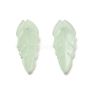 Translucent Acrylic Pendants, Leaf, Honeydew, 23.5x10.5x4mm, Hole: 1.4mm(OACR-Z016-09A)