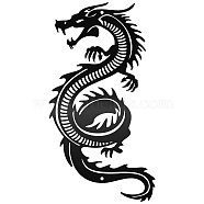 Iron Wall Signs, Metal Art Wall Decoration, for Living Room, Home, Office, Garden, Kitchen, Hotel, Balcony, Dragon, 300x160x1mm, Hole: 5mm(AJEW-WH0286-173)