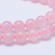 Natural Madagascar Rose Quartz Beads Strads, Grade A, Round, 6mm, Hole: 0.8mm, about 60~63pcs/strand, 15~16 inch(G-D654-6mm)