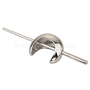 Metal Hair Sticks Hair Pins for Women, Moon, Platinum, 127x42mm(PW-WG10A8B-01)