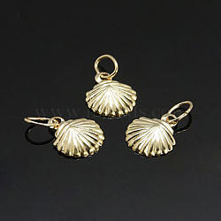 Yellow Gold Filled Filled Pendants, 1/20 14K Gold Filled, Shell, 9x8x1mm(KK-G151-9)