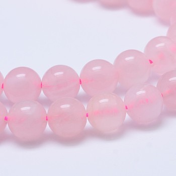 Natural Madagascar Rose Quartz Beads Strads, Grade A, Round, 6mm, Hole: 0.8mm, about 60~63pcs/strand, 15~16 inch