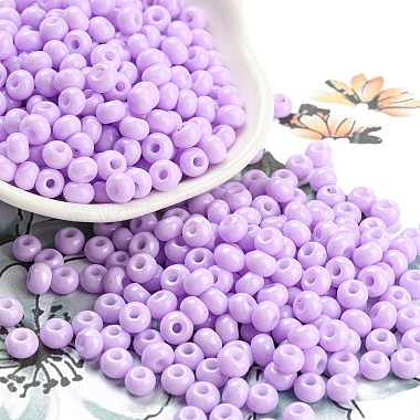 Lilac Glass Beads