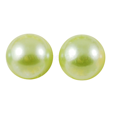 12mm GreenYellow Half Round Acrylic Cabochons