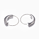 304 Stainless Steel Hoop Earrings(X-EJEW-O089-26P)-2
