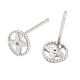 925 Sterling Silver Micro Pave Clear Cubic Zirconia Stud Earrings for Women(EJEW-F342-05P)-2