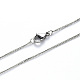 304 Stainless Steel Curb Chain Necklace(NJEW-S420-001C-P)-1