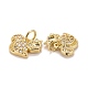 Autumn Theme Brass Micro Pave Clear & Black Cubic Zirconia Charms(KK-Z024-02G)-3