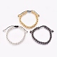 Electroplated Natural Lava Rock Braided Bead Bracelets(BJEW-O162-H)-1