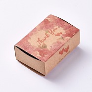 Creative Portable Foldable Paper Drawer Box, Jewelry Candy Wedding Party Gift Packaging Boxes, Rectangle, Flower Pattern, Colorful, Box: 8.4x6x3cm(CON-D0001-04A)