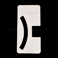 Cardboard Paper Hair Clip Display Cards, Hair Claw Clips Display Cards, Rectangle, White, 13x6x0.05cm, Hole: 29x10mm(CDIS-A006-13)
