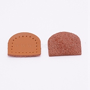 Genuine Leather Bag Tag, Bag replacement Accessories, Sandy Brown, 30x35x2.5mm, Hole: 1.2mm(FIND-WH0063-51B)