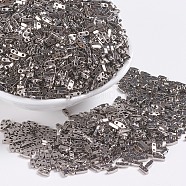 MIYUKI Quarter TILA Beads, Japanese Seed Beads, 2-Hole, (QTL190) Nickel Plated, 5x1.2x1.9mm, Hole: 0.8mm, about 480pcs/10g(X-SEED-J020-QTL190)