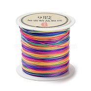9-Ply Segment Dyed Round Nylon Thread, with Spool, Colorful, 0.6mm, about 41.56 Yards(38m)/Roll(NWIR-Q001-01B-04)