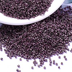 MIYUKI Delica Beads, Cylinder, Japanese Seed Beads, 11/0, (DB1850) Duracoat Galvanized Eggplant, 1.3x1.6mm, Hole: 0.8mm, about 2000pcs/10g(X-SEED-J020-DB1850)