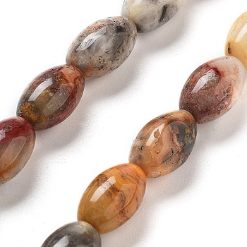 Natural Crazy Agate Beads Strands, Rice, 12x8mm, Hole: 1.2mm, about 33pcs/strand, 15.94''(40.5cm)