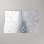 2Pcs/set Halloween Acrylic Stickers, Self-Adhesive Decorative Stickers, Bat, Silver, 199x149x0.8mm(DIY-WH20013-12)