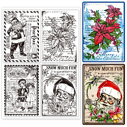 PVC Stamps, for DIY Scrapbooking, Photo Album Decorative, Cards Making, Stamp Sheets, Film Frame, Santa Claus, 21x14.8x0.3cm(DIY-WH0371-0038)
