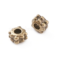 Tibetan Style Alloy Beads, Lead Free & Cadmium Free, Antique Bronze, 4.2x3.2mm, Hole: 2.2mm(K094V071)