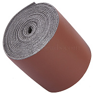 Matte Style PU Leather Ribbon, Flat, Saddle Brown, 2 inch(50mm), about 2.19 Yards(2m)/Roll(DIY-WH0030-64D)