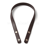 PU Leather Bag Handles, with Iron Snap Button, Coconut Brown, 62x1.95x0.6cm(DIY-B067-01G-06)