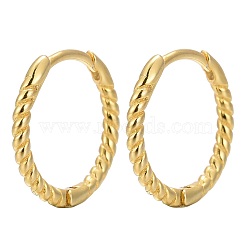 Unisex 925 Sterling Silver Hoop Earrings, Carved with S925, Golden, 11.5mm, Pin: 0.6mm(EJEW-AA00271-06G)