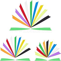 SUPERFINDINGS 63 Pairs 27 Colors Plastic Arrow Fletching Feathers, DIY Archery Arrow Accessory, Mixed Color, 77~128x12~14x0.6~3mm, 63pairs/set(FIND-FH0002-94)