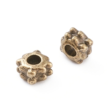 Tibetan Style Alloy Beads, Lead Free & Cadmium Free, Antique Bronze, 4.2x3.2mm, Hole: 2.2mm