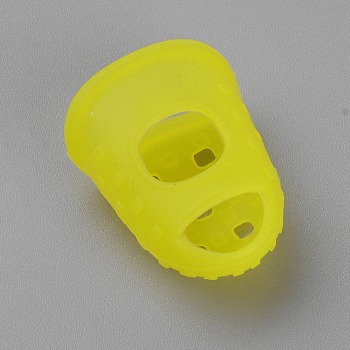 Silicone Guitar Finger Protector, Musical Instrument Accessories, Yellow, 27.5x21.5x13mm